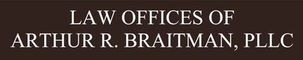 Law Offices of Arthur R. Braitman, PLLC logo in white text on a dark maroon background