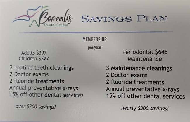 A dental savings plan for adults and children