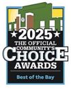 Official Community's Choice Awards logo for 2025. Features a building illustration and 