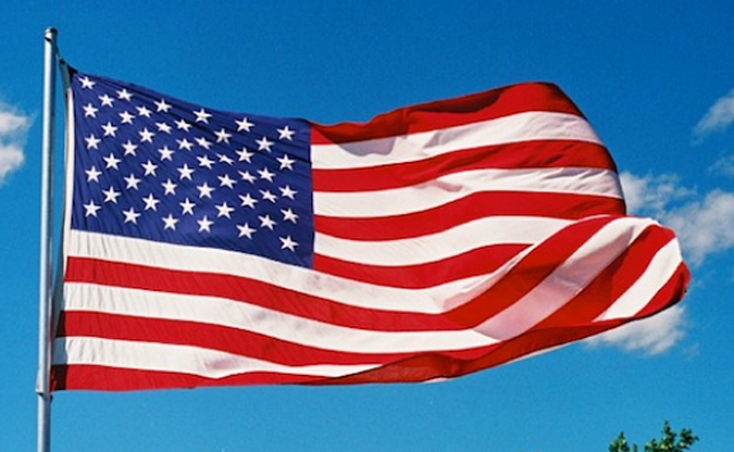 American flag on the flagpole
