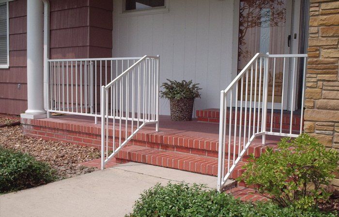 White handrails