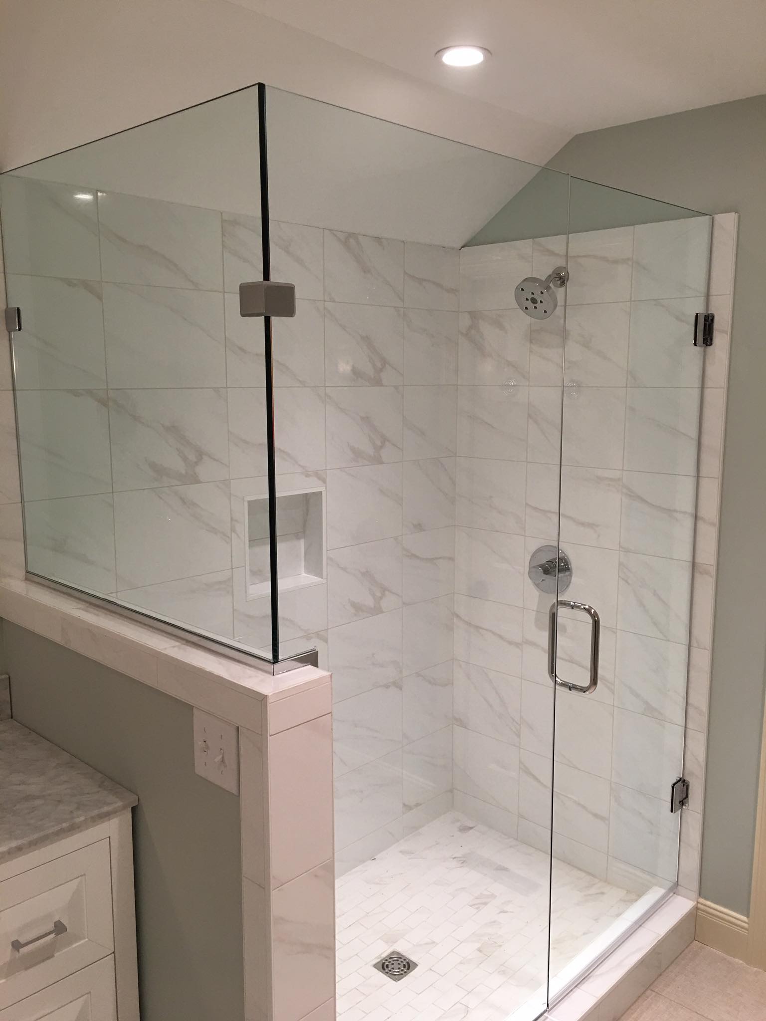 Shower glass door