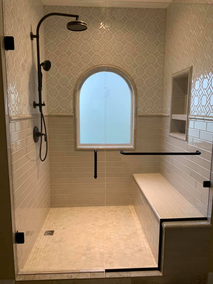 Shower glass door