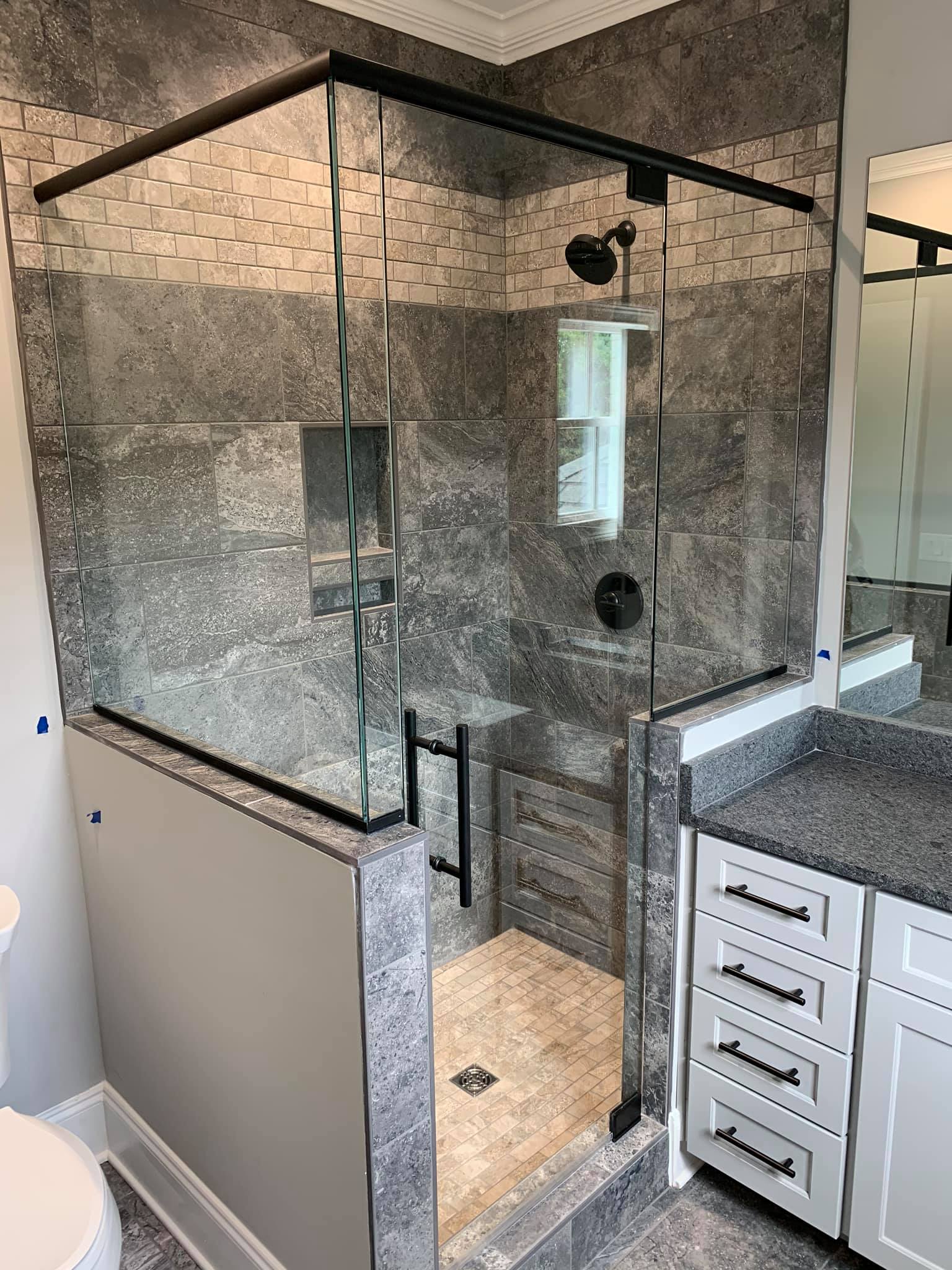 Shower glass door