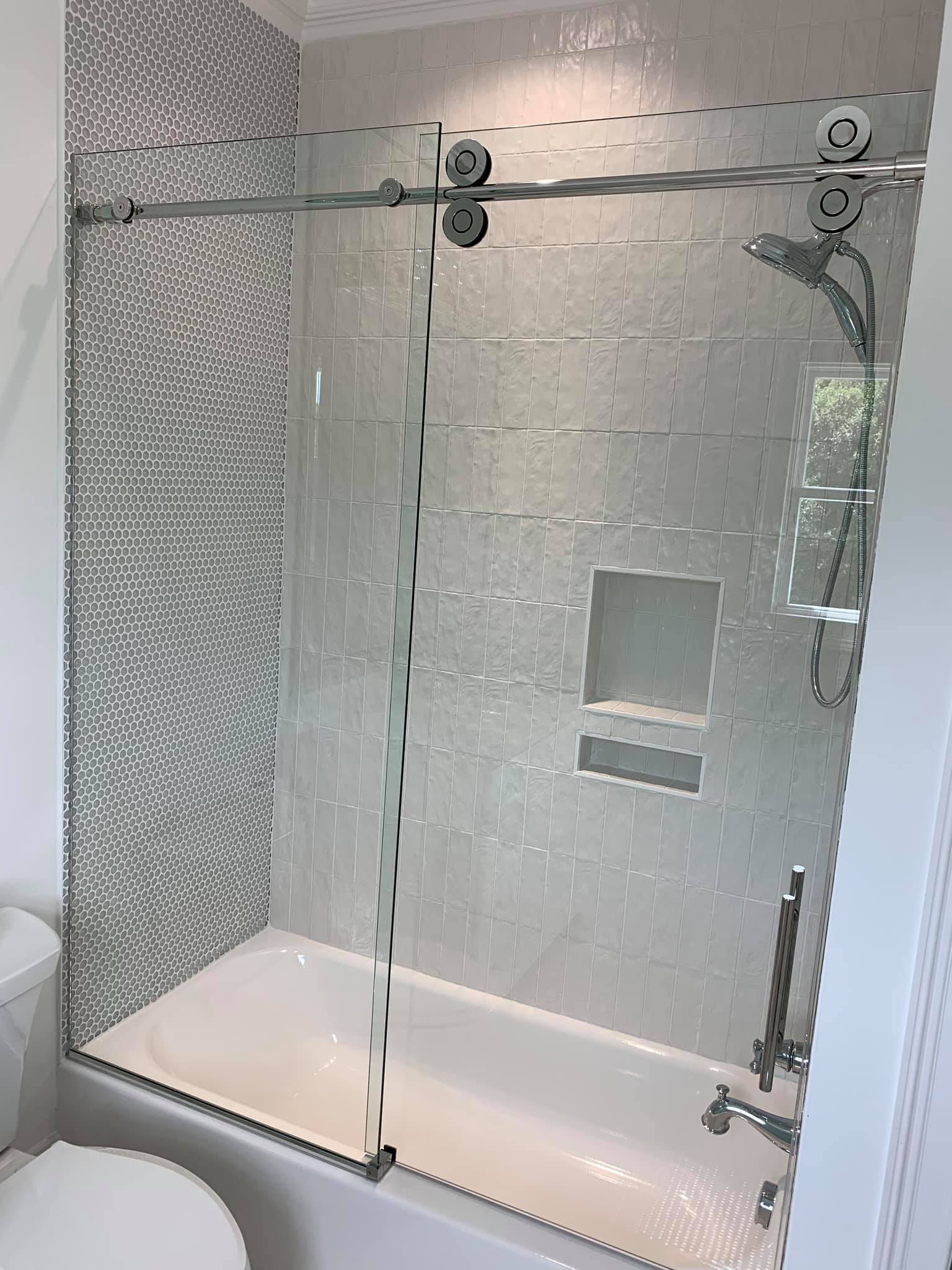 Shower glass door