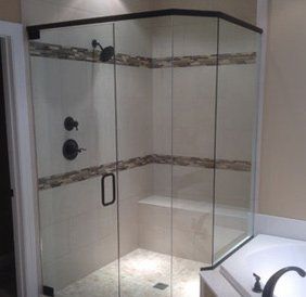 Bathroom shower glass