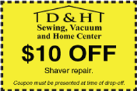 Shaver repair coupon