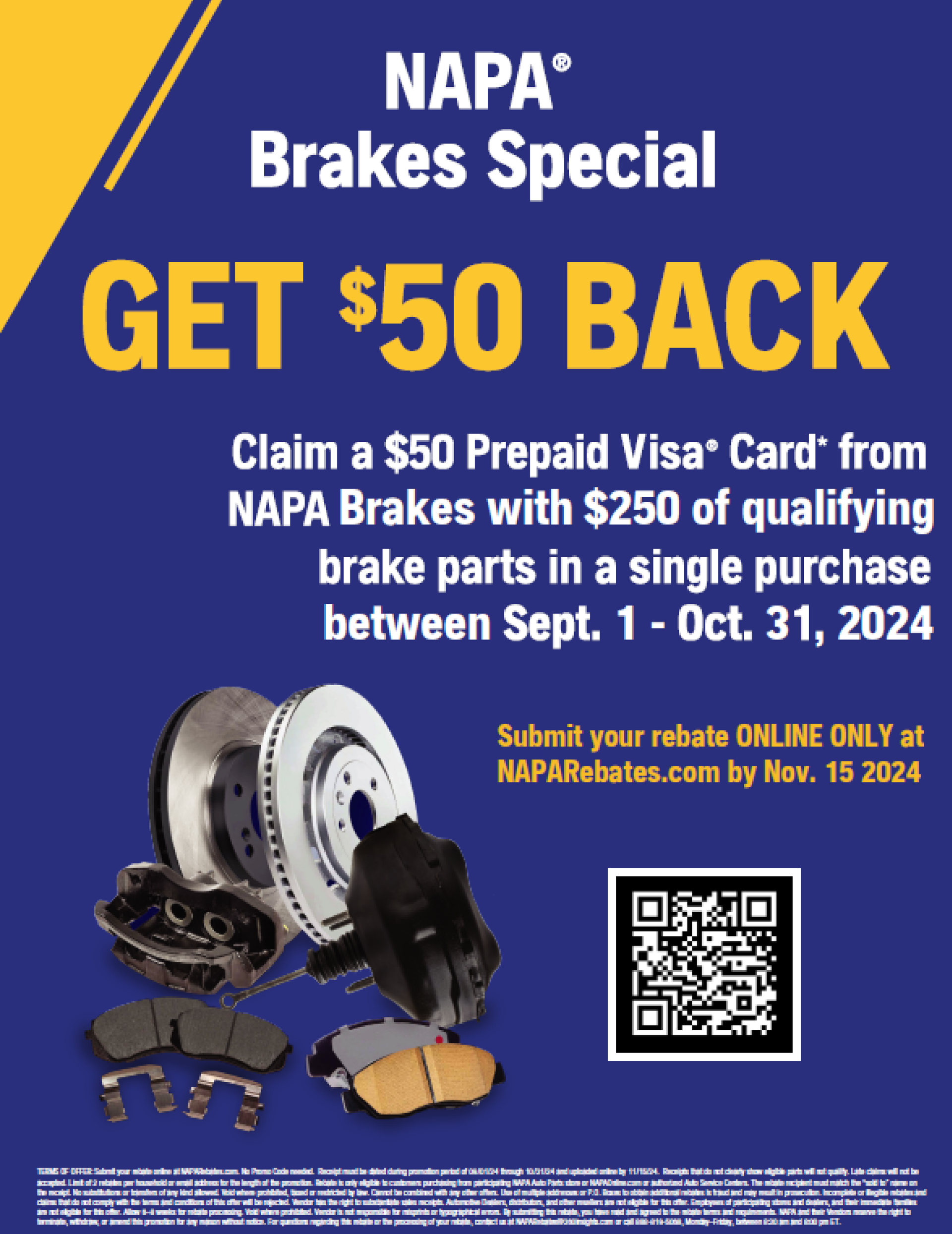 NAPA Brakes Special Promotion