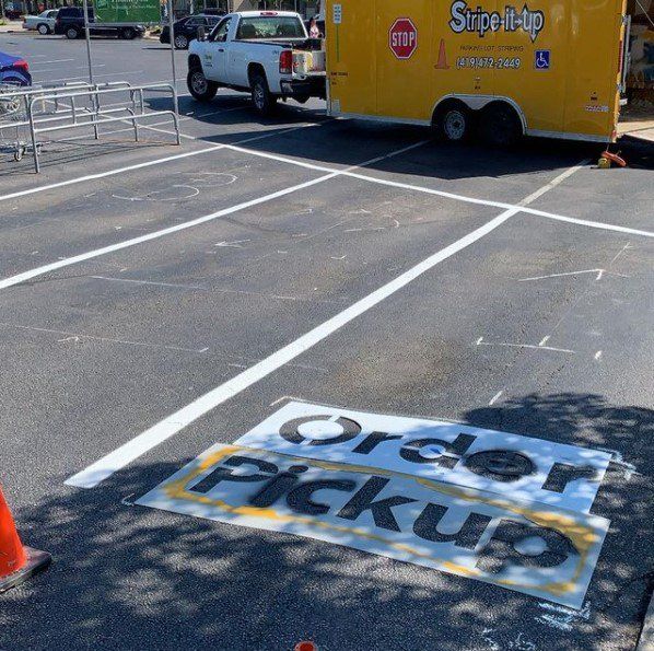 Before - Stenciling and strip lining