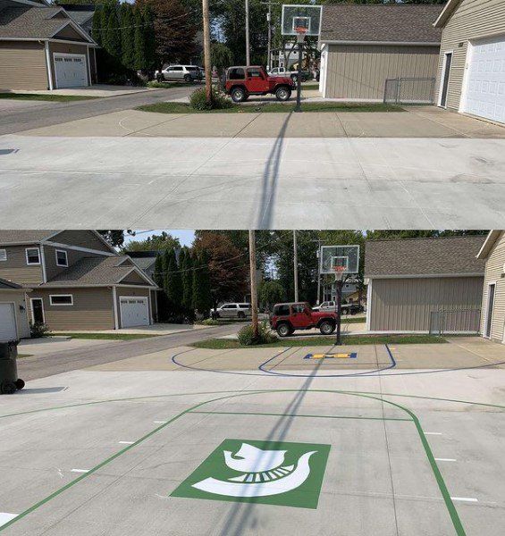 Before and After - Line striping