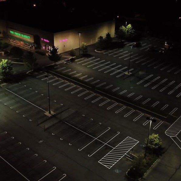 Parking lot strip lining