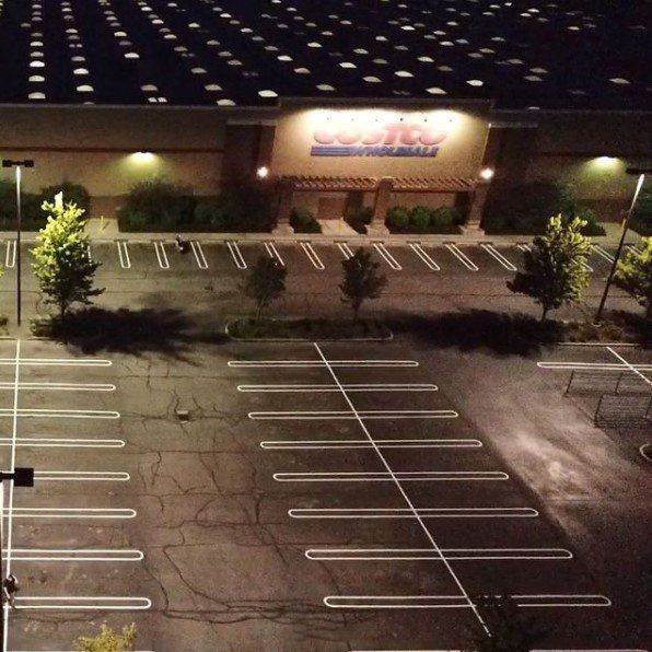 Parking lot strip lining