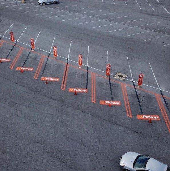 Parking lot strip lining