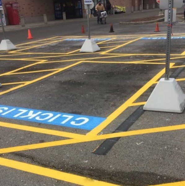 Parking lot strip lining