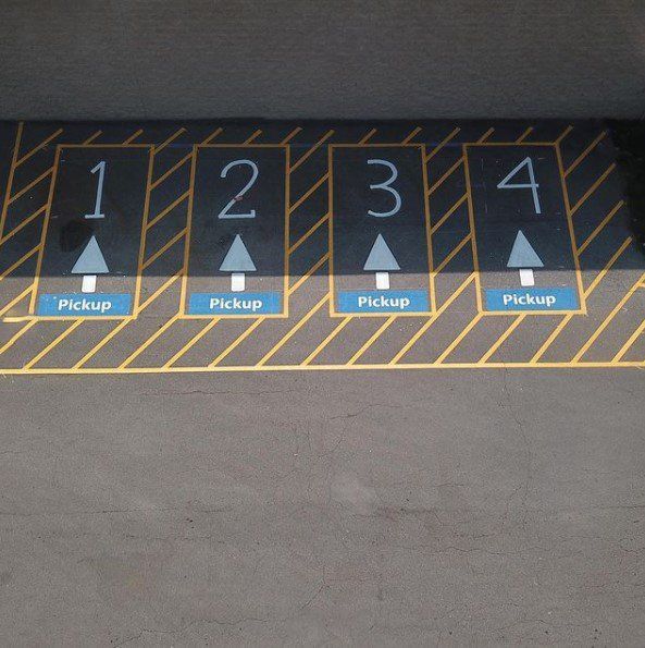 Parking lot strip lining