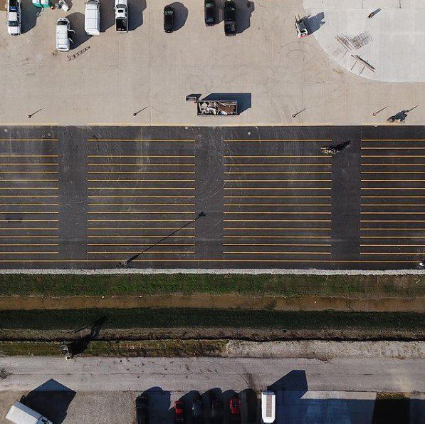 Parking lot strip lining