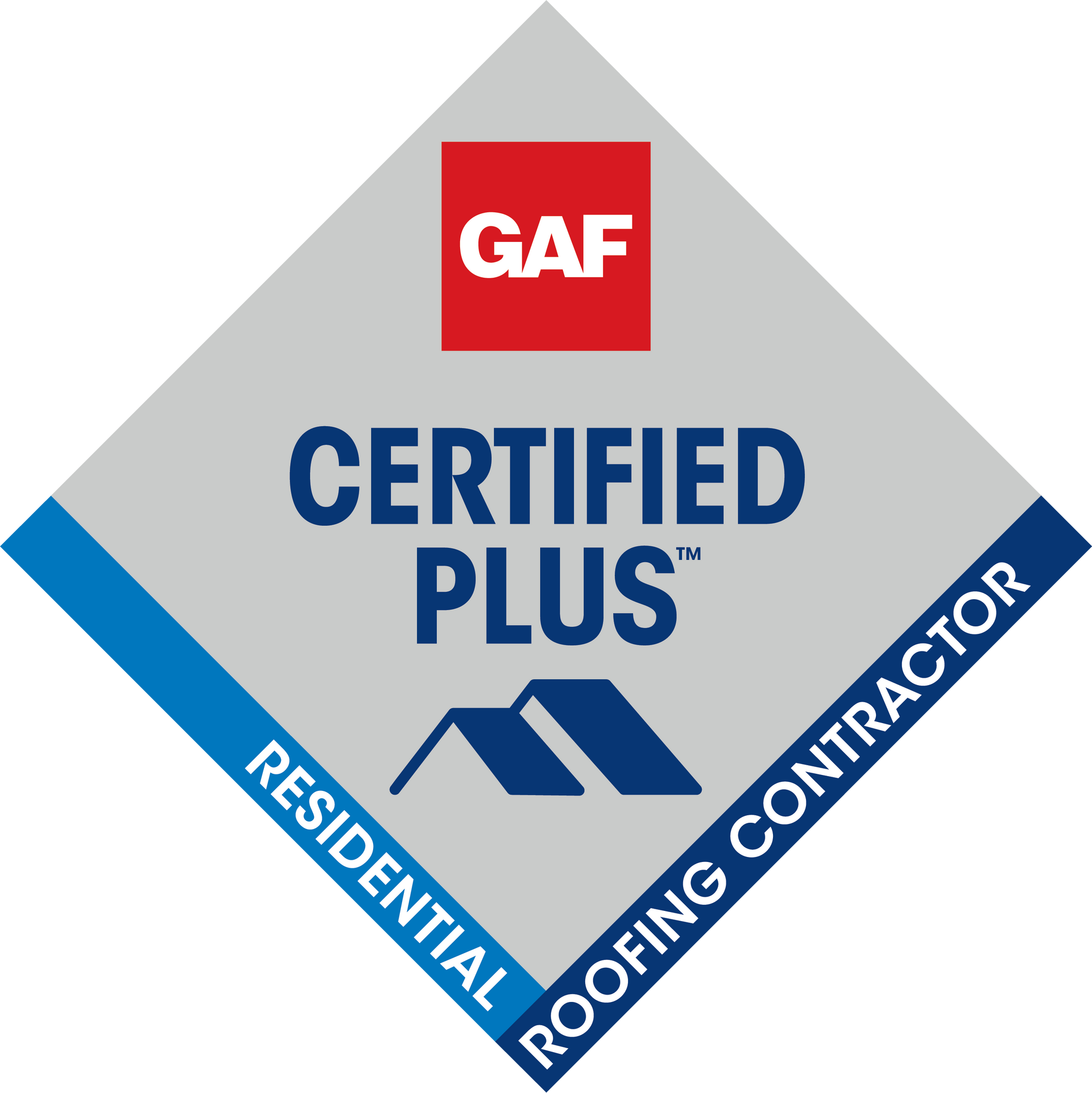 GAF Certified Plus Residential Roofing Contractor logo