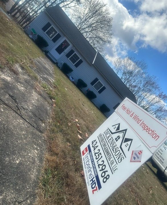 a sign that says roof inspection on it