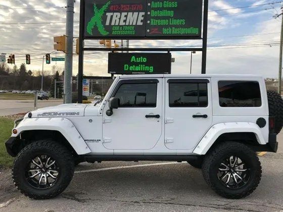 White car with tinted windows