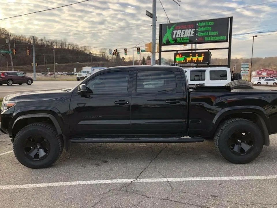 Black truck with black mags