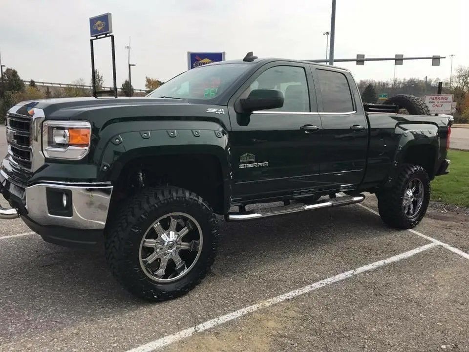 Modified black truck