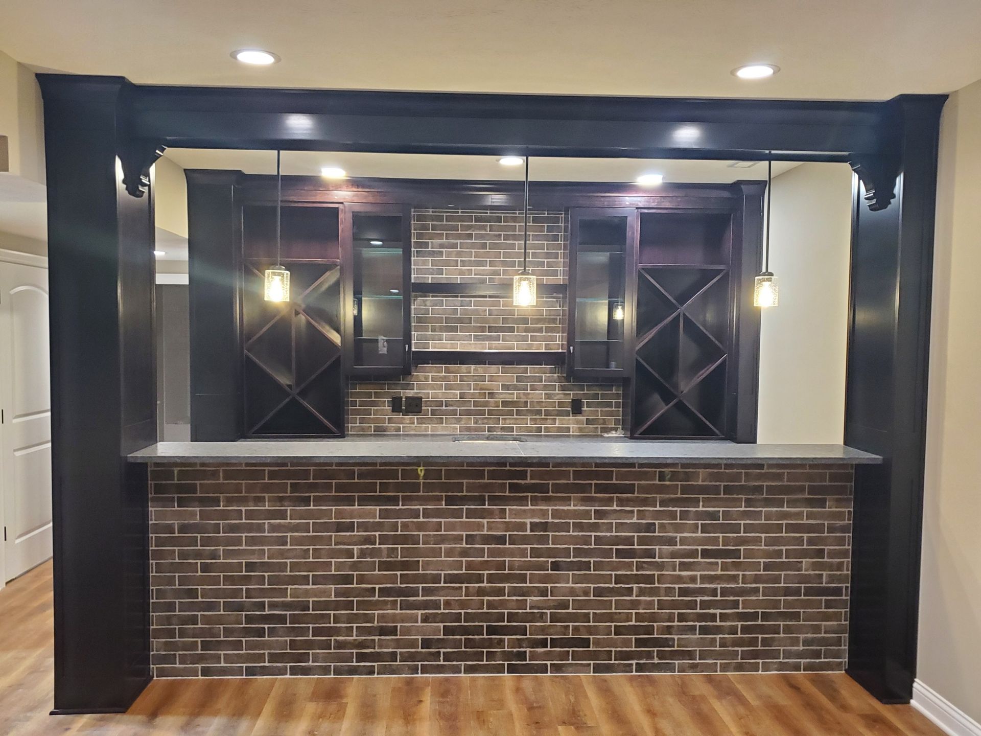 custom basement bar