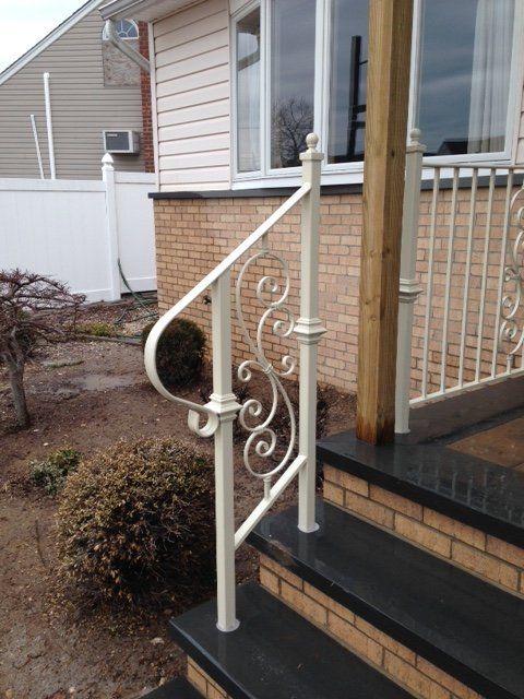 white Iron Railings