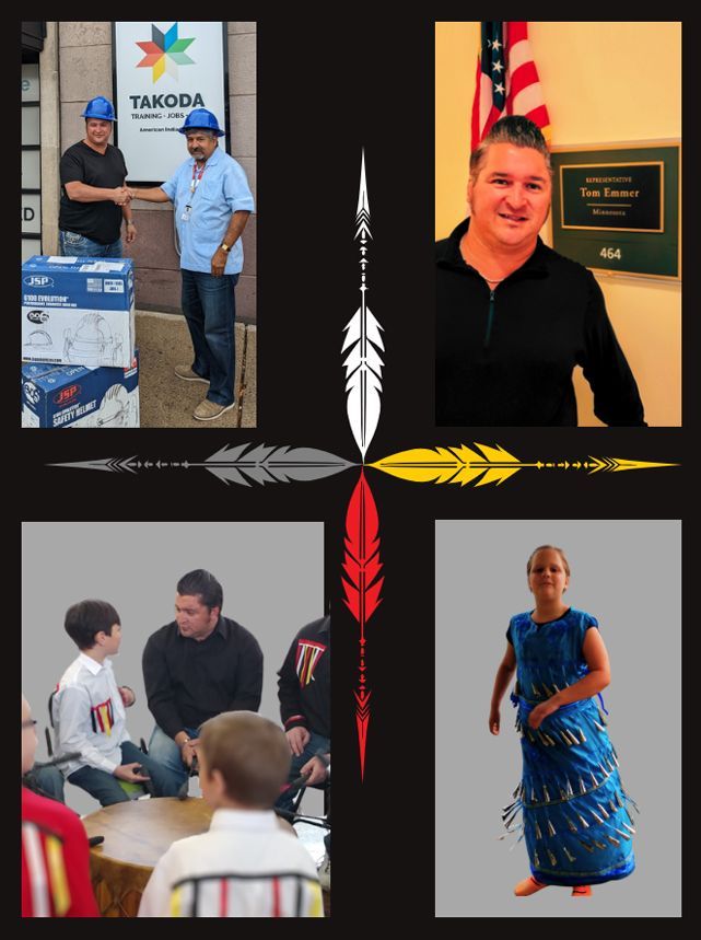 A collage of pictures shows a man and a woman