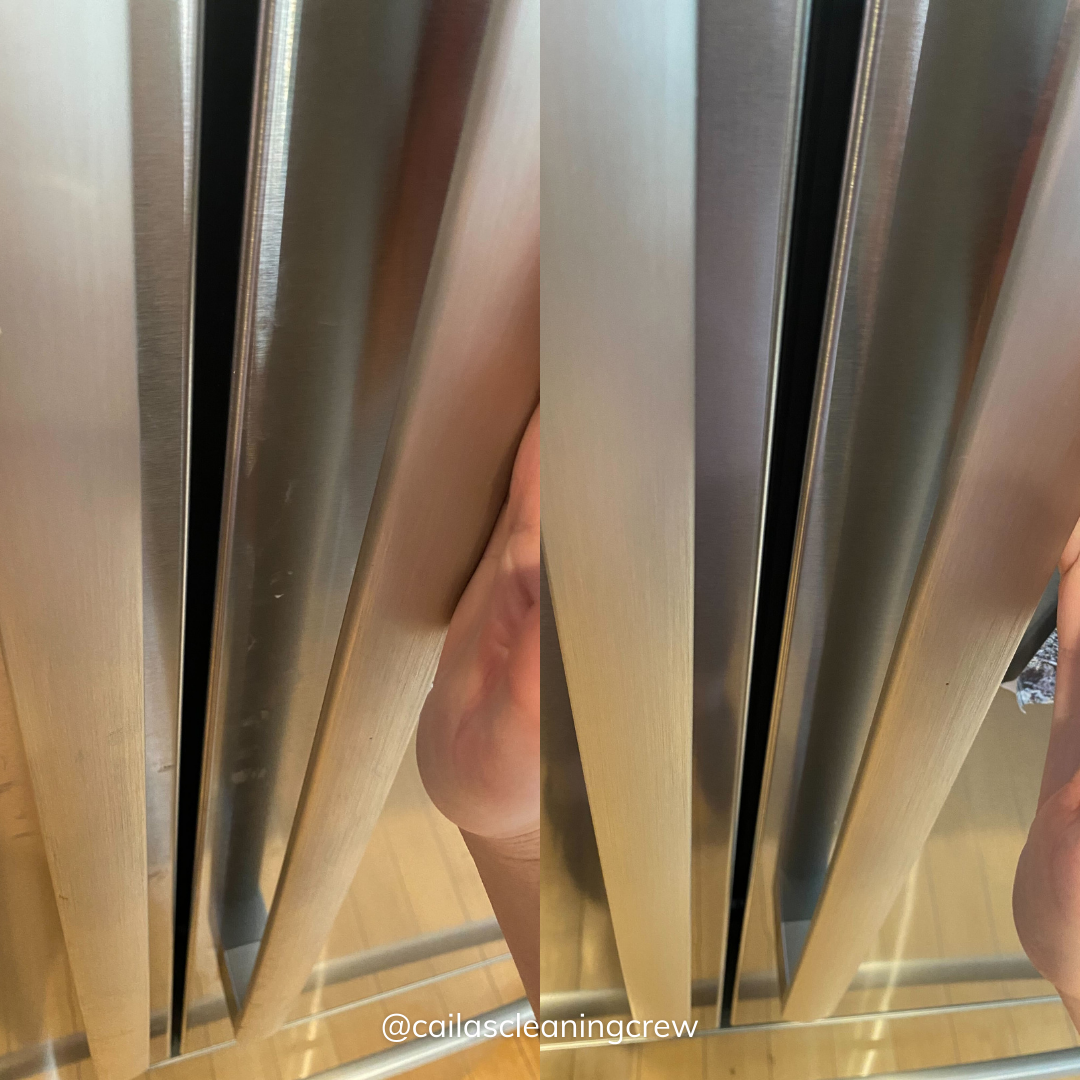 Before and after cleaning project