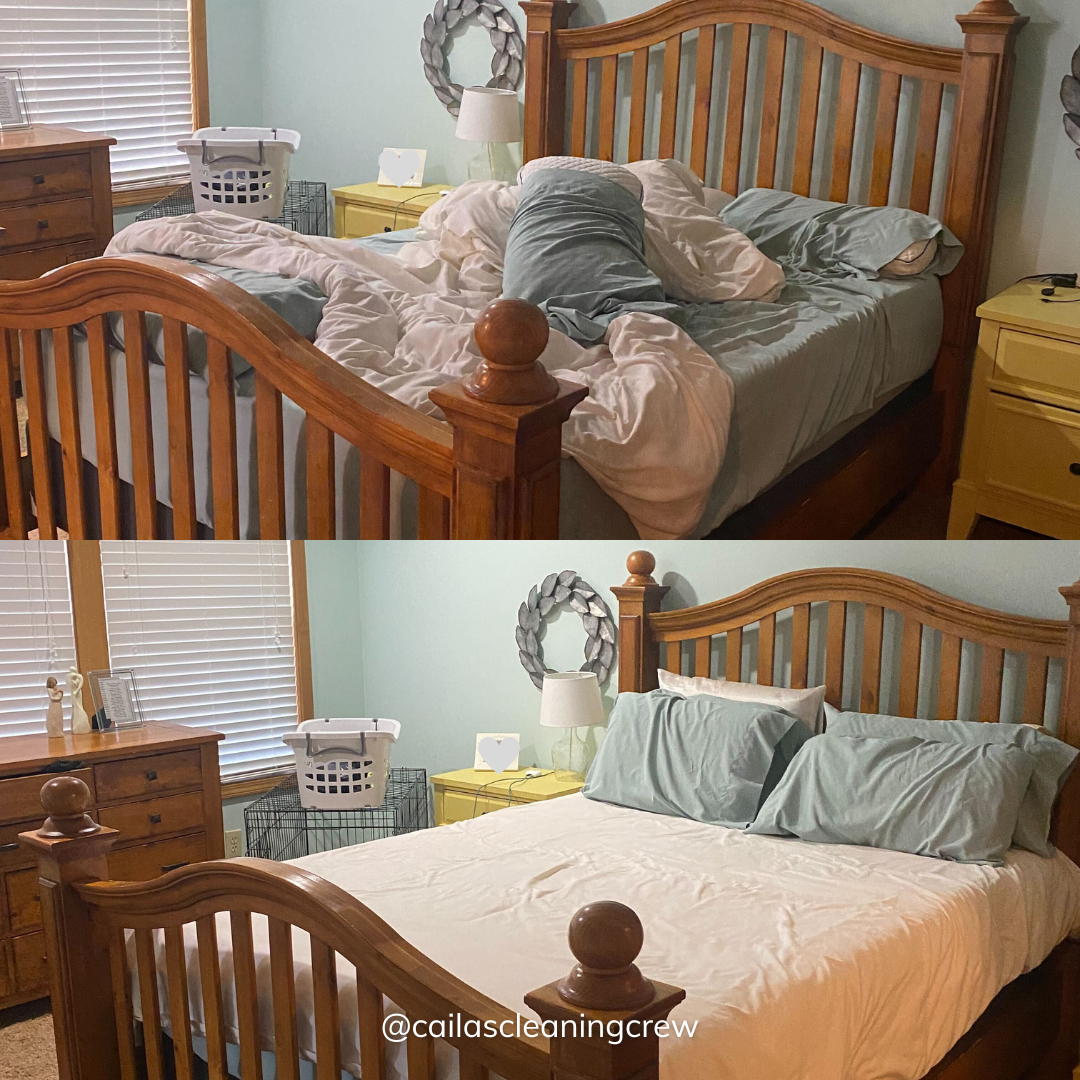 before and after photo of fixed bed
