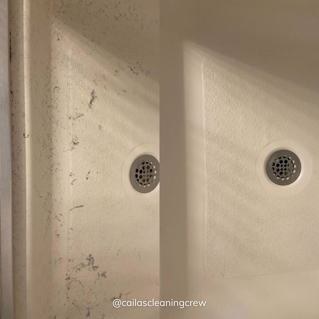 before and after photo of a dust cleaning service
