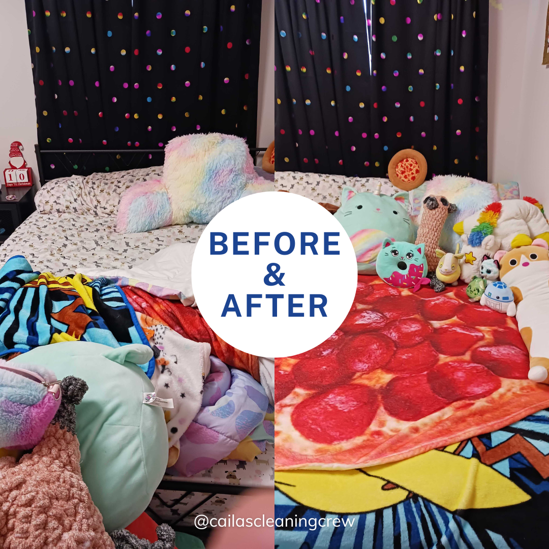 before and after photo of stuffies