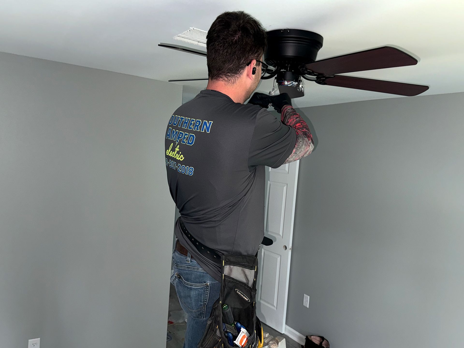 Ceiling fan installation