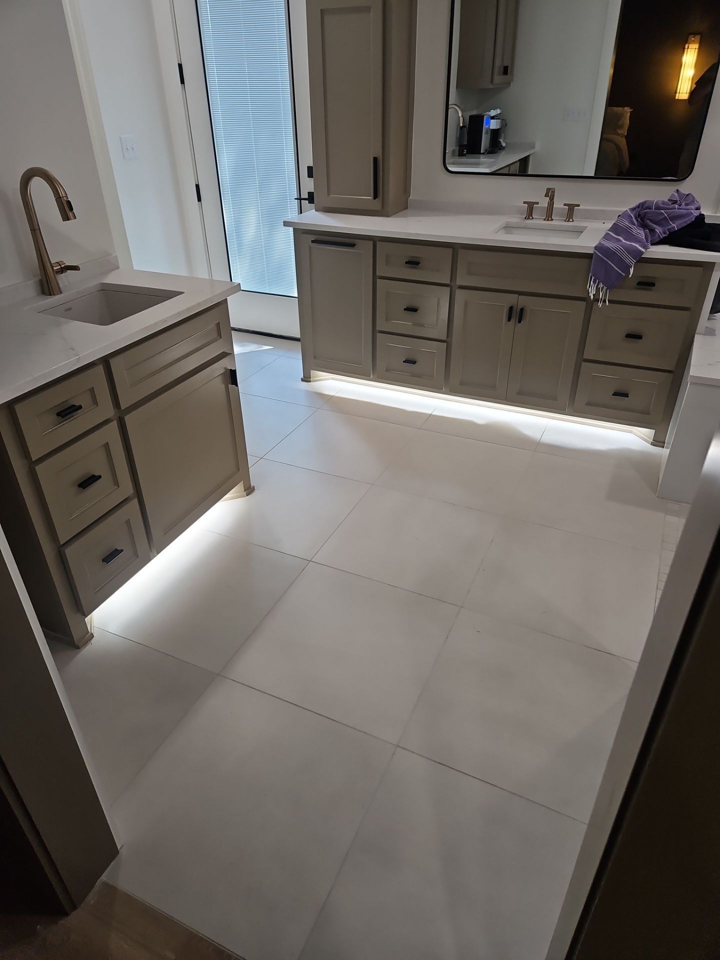 Installation of lights under cabinets