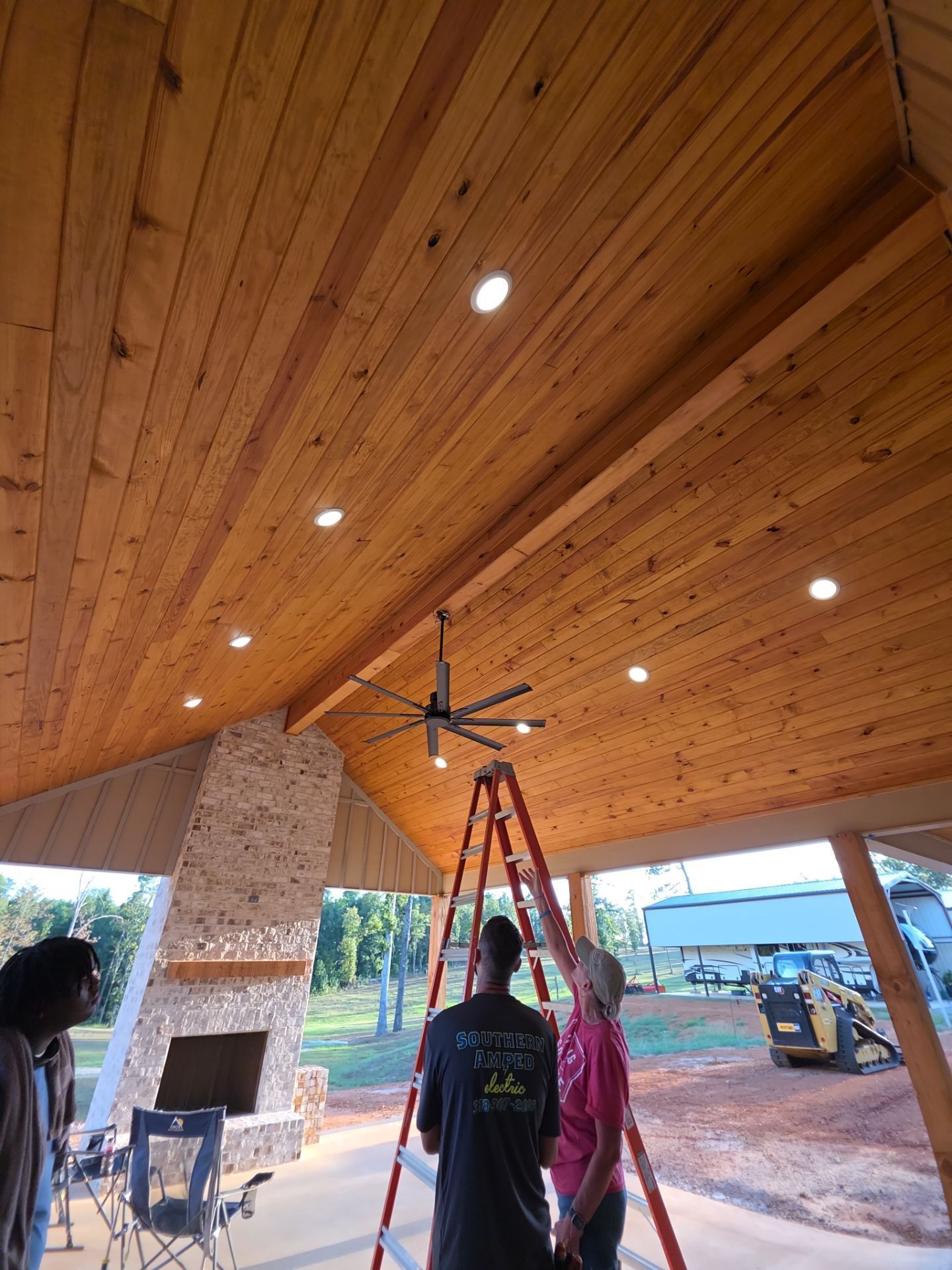 Outside lighting installation