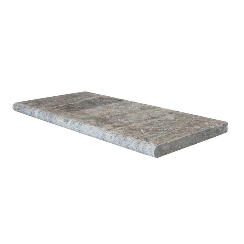 A gray marble slab on a white background.