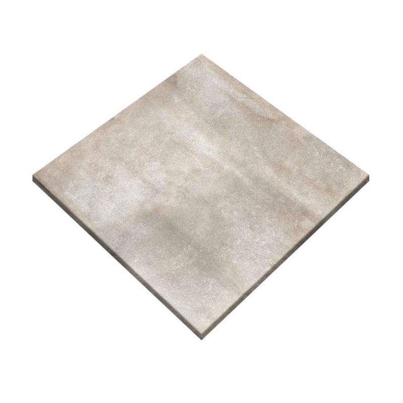 A square tile on a white background that looks like concrete