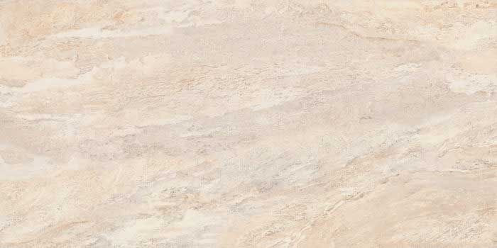 A close up of a beige tile with a marble texture.