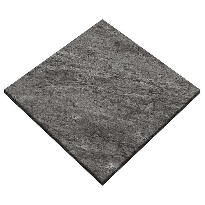 A square tile with a gray marble texture on a white background
