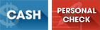 Cash, Personal Check