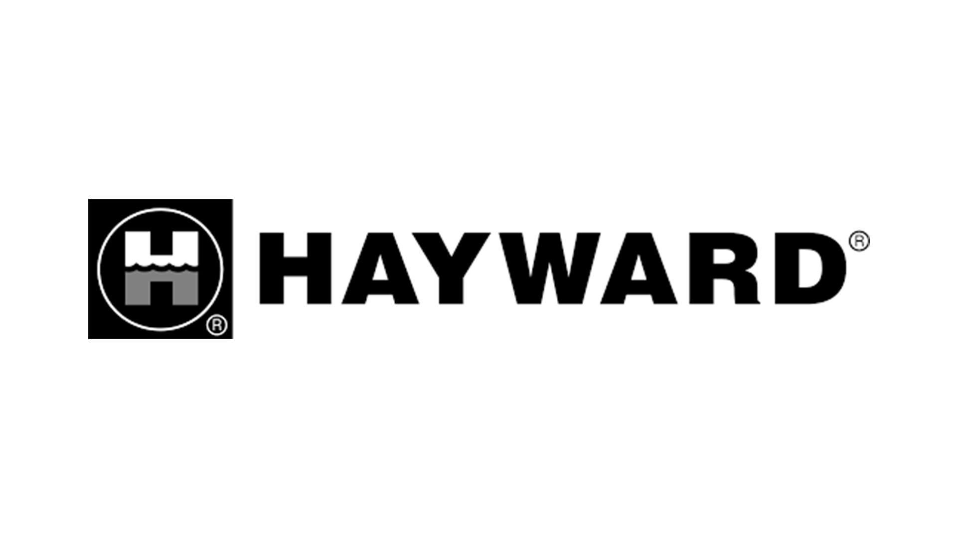 Hayward logo: black square with pool icon and 