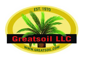 A logo for greatsoil llc shows a palm tree