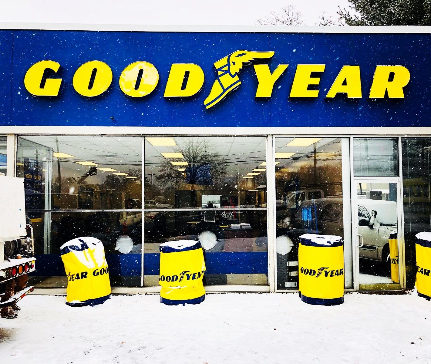 The outside of a good year tire store