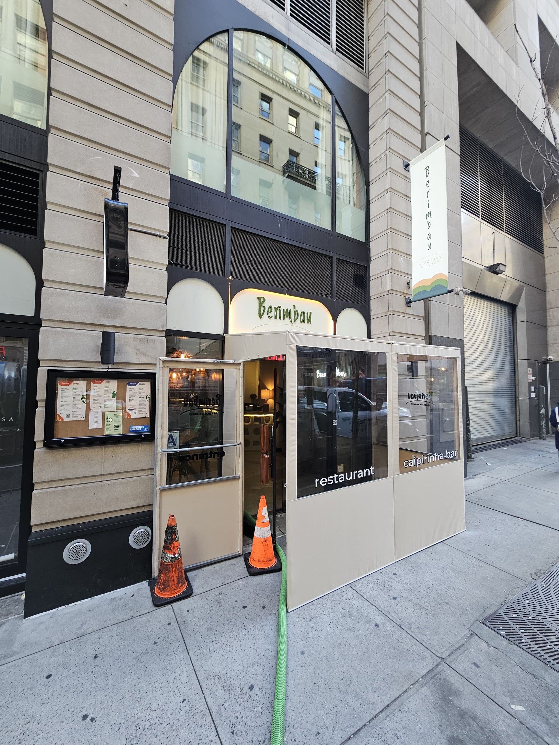 The outside of a building with a sign that says ' irish ' on it