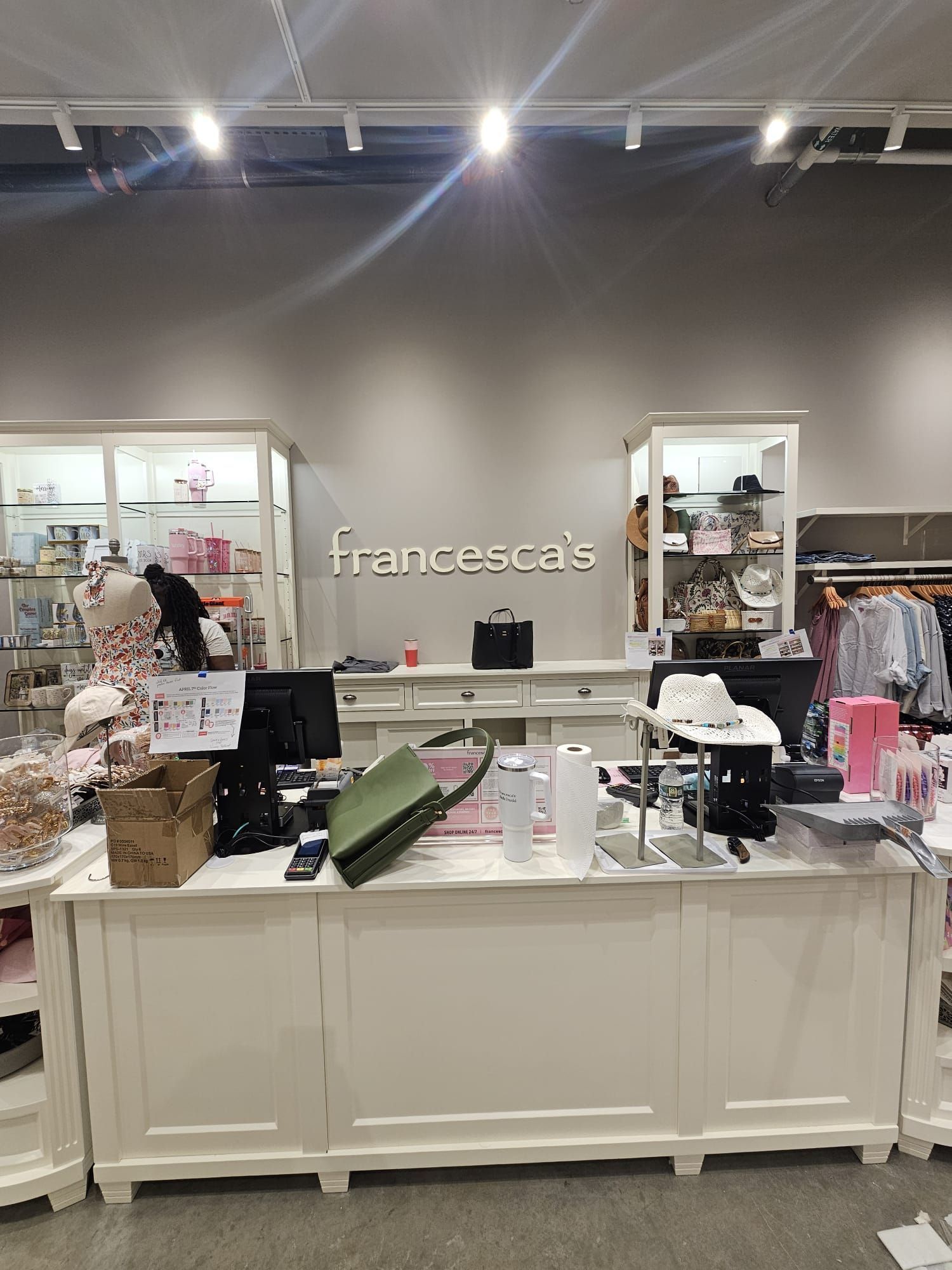 francesca's interior signage