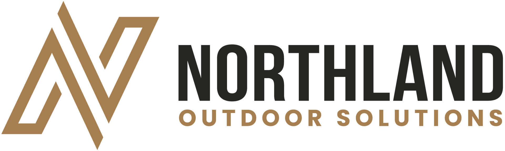 Northland Outdoor Solutions logo in black and gold on a white background