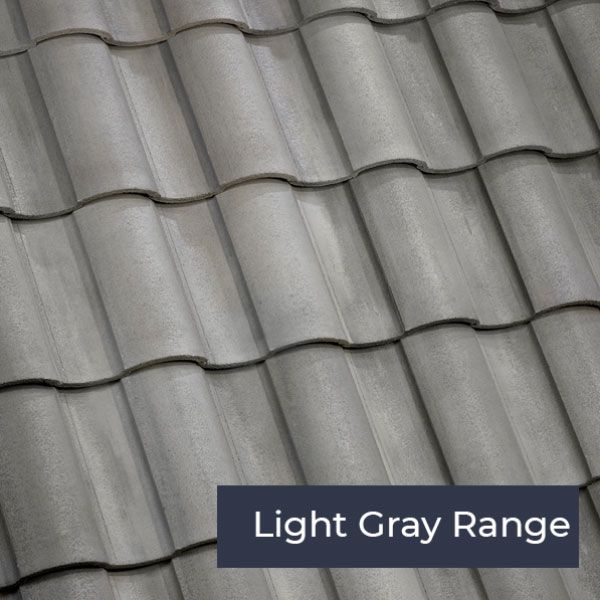 A picture of a light gray range roof tile