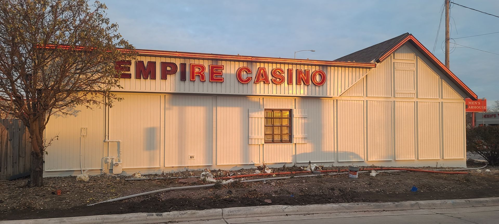 A white building with 