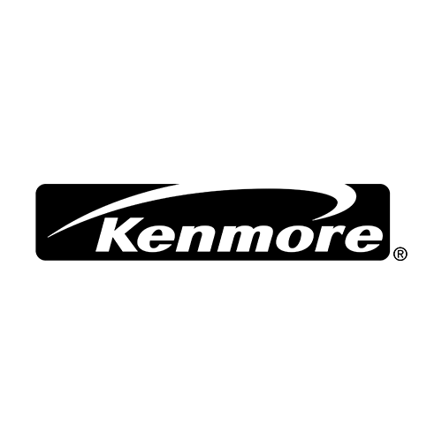 Kenmore logo in white on a black rounded rectangle