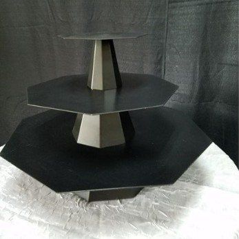 Black Octagon Cake Stand